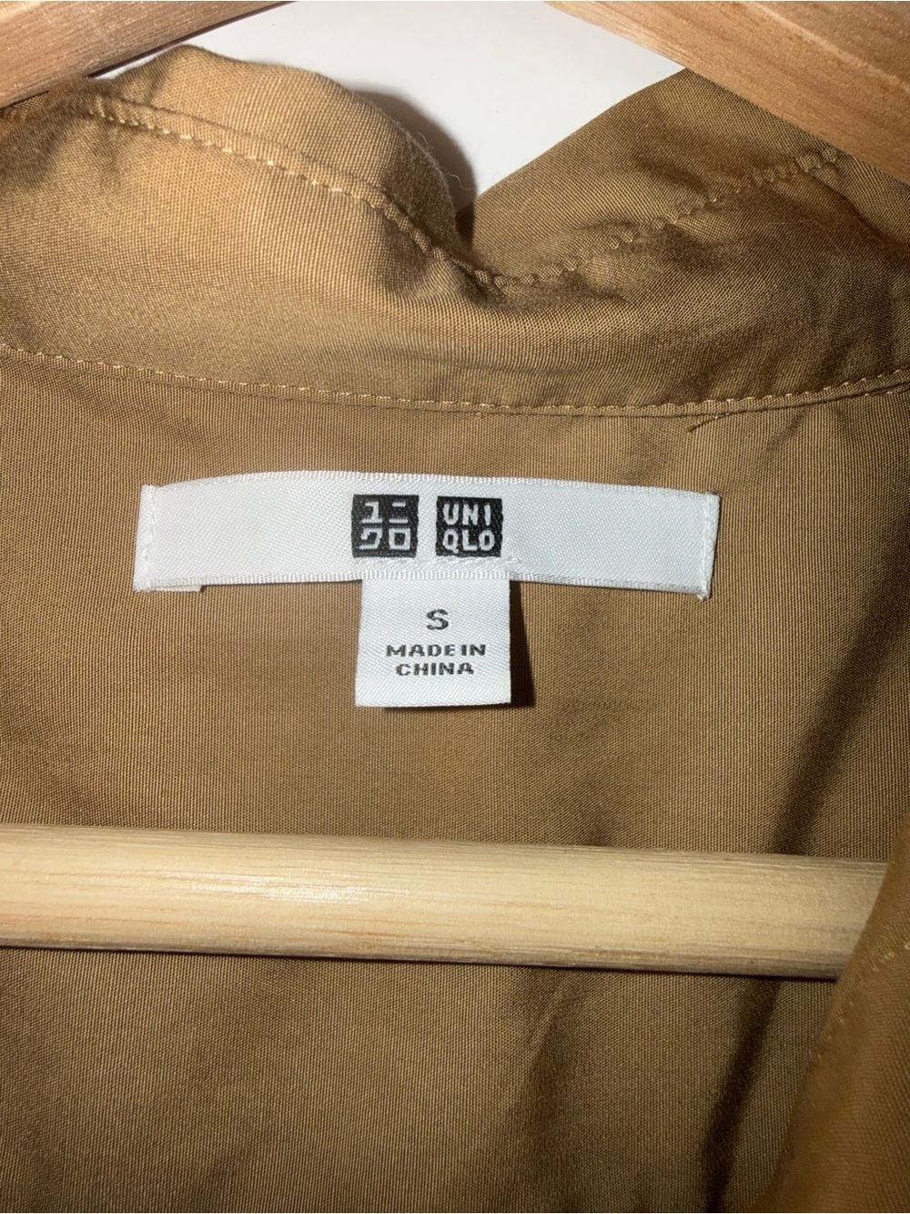 Uniqlo Camel A-Line Midi Shirt Dress - Picture 3 of 5